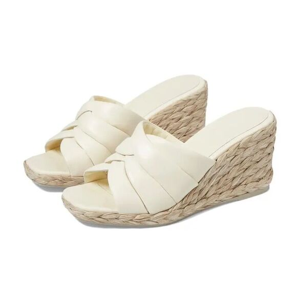 Vince “Gilian” Suede Wedge Cream Sandals New! - Picture 1 of 8